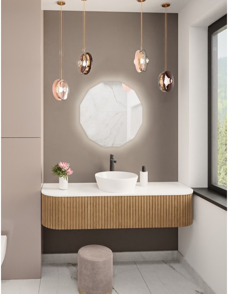 Viacúhlové kúpeľňové zrkadlo s osvetlením - FOREM LED