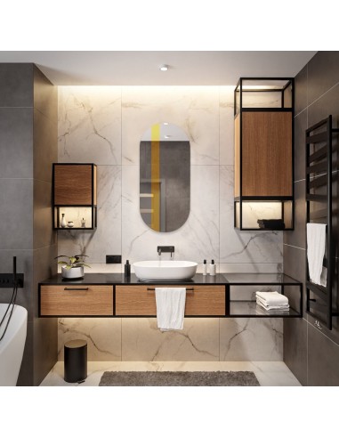 Oválne zrkadlo s ozdobným pruhom v...