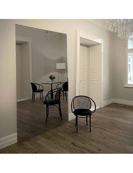 Obdĺžnikové medené zrkadlo s ozdobným panelom - DECO na mieru