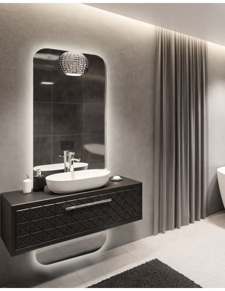 Kúpeľňové zrkadlo s osvetlením z dvoch častí - GAJA LED