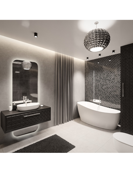 Kúpeľňové zrkadlo s osvetlením z dvoch častí - GAJA LED