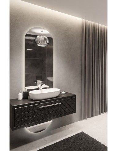 Oválne kúpeľňové zrkadlo z dvoch...