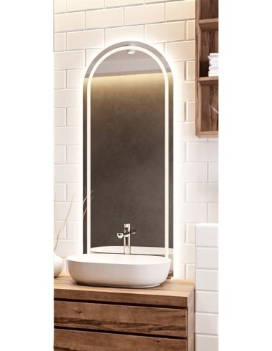 Polovičné oválne kúpeľňové zrkadlo s...