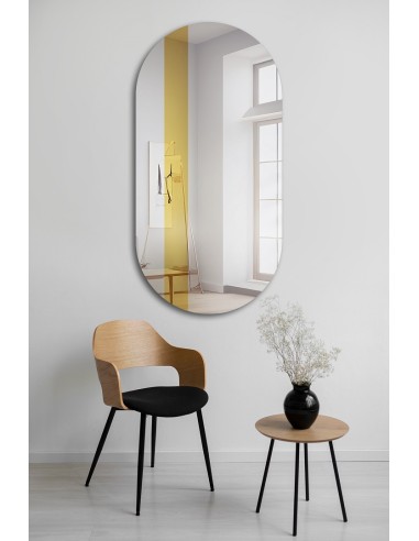 Oválne zrkadlo s ozdobným pruhom v...