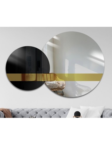 Súprava dekoratívnych zrkadiel zlatý...