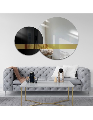 Súprava dekoratívnych zrkadiel zlatý...