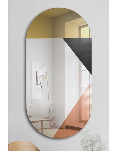 Oválne zrkadlo s ozdobnou doskou v...