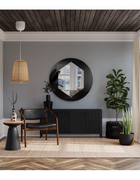 Okrúhle dekoratívne zrkadlo - KRAFT