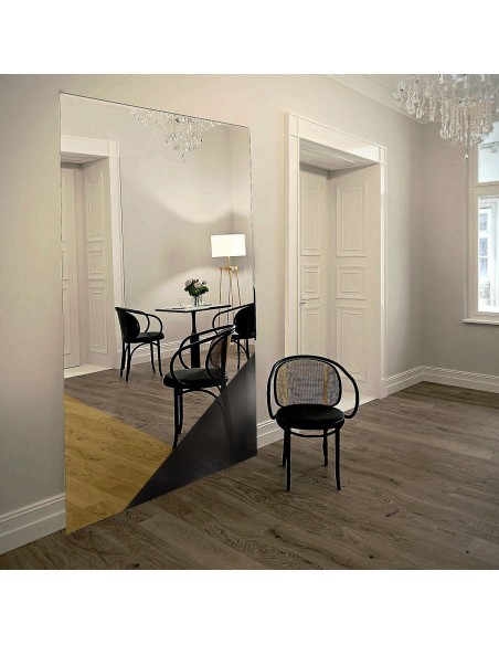 Veľké dekoratívne zrkadlo s farebným panelom - LISA