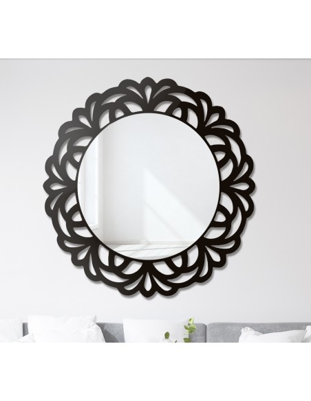 Dekoratívne zrkadlo v mdf ráme azura - IDALIA