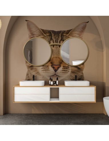 Súprava okrúhlych zrkadiel mačka v...