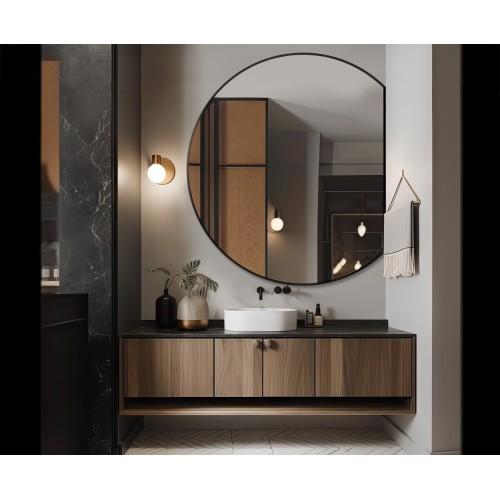 Okrúhle zrkadlo v matnom... 2