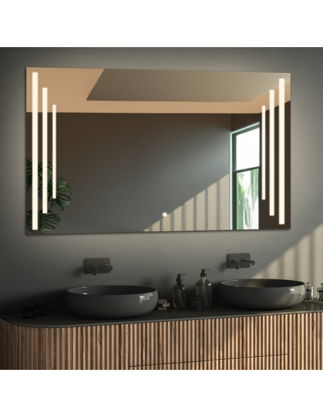 Obdĺžnikové kúpeľňové zrkadlo s vypínačom - ALIS LED PREMIUM