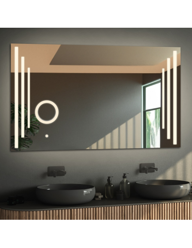 Obdĺžnikové kúpeľňové zrkadlo s led...