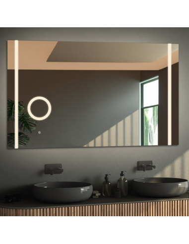 Obdĺžnikové kúpeľňové zrkadlo s led...