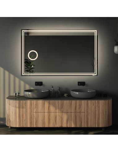 Obdĺžnikové kúpeľňové zrkadlo s led...