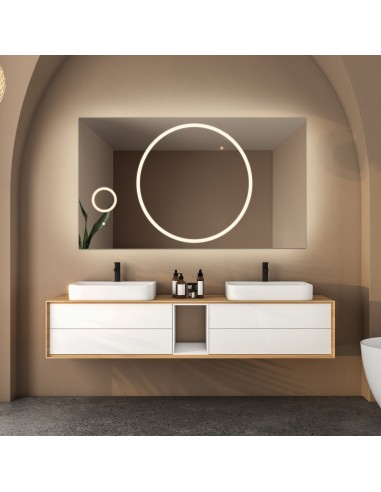 Obdĺžnikové kúpeľňové zrkadlo s led...