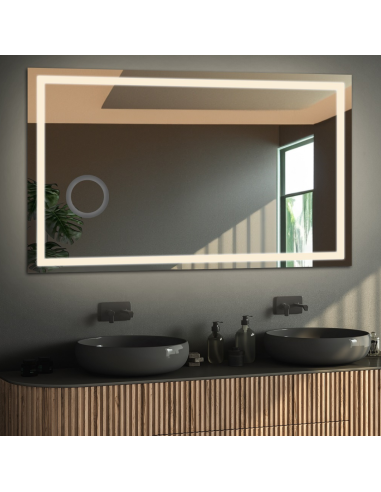 Obdĺžnikové kúpeľňové zrkadlo so...