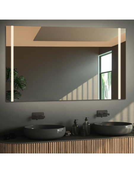 Obdĺžnikové kúpeľňové zrkadlo s antiparnou podložkou - FLAWIA LED PREMIUM