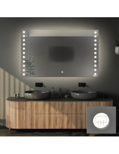 Obdĺžnikové kúpeľňové zrkadlo s...