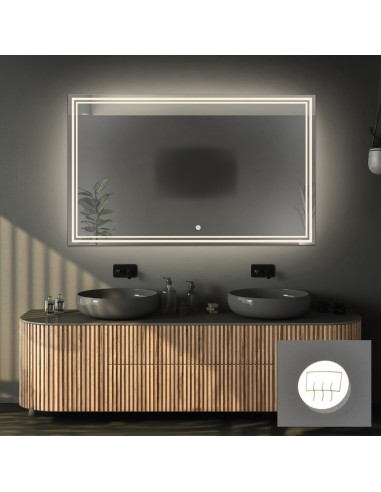 Obdĺžnikové kúpeľňové zrkadlo s...