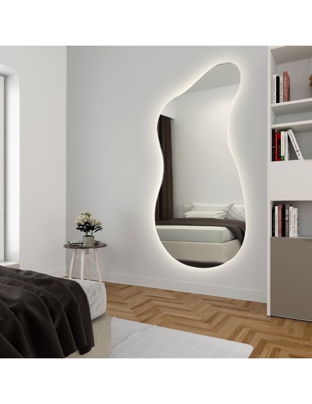 Organicky tvarované zrkadlo s osvetlením - ANGELIT II LED