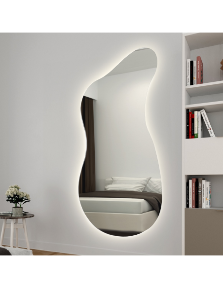 Organicky tvarované zrkadlo s osvetlením - ANGELIT II LED