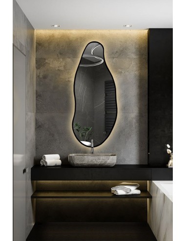 Zrkadlo s organickým tvarom v ráme s...