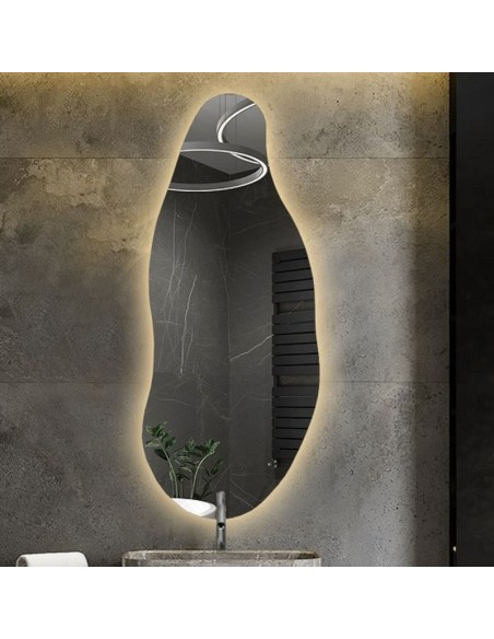 Dekoratívne zrkadlo s organickým tvarom a osvetlením - BARYT LED