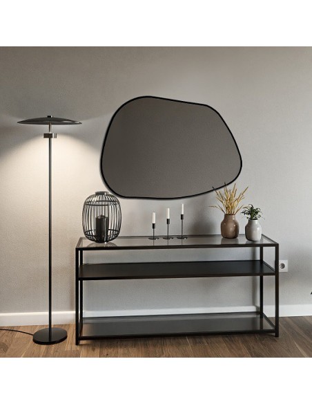 Organicky tvarované zrkadlo v MDF ráme - BAZALT V RÁME