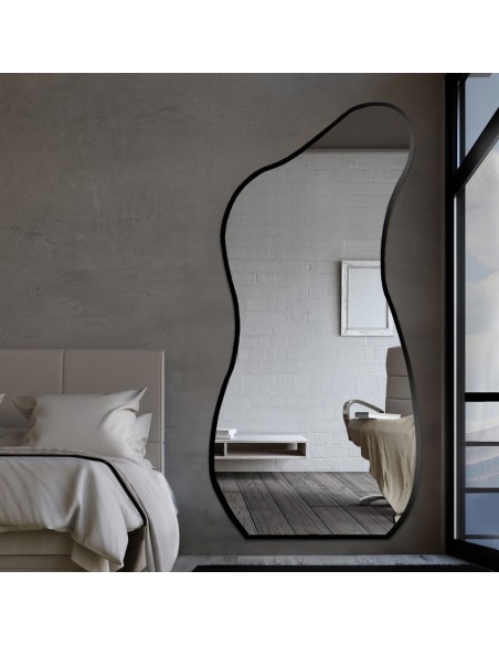 Organicky tvarované zrkadlo v ráme - ANGELIT V RÁME