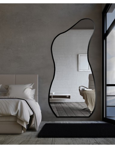 Organicky tvarované zrkadlo v ráme -...