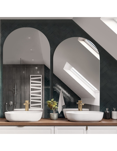 Súprava dvoch polooválnych kúpeľňových zrkadiel - FRANK SÚPRAVA