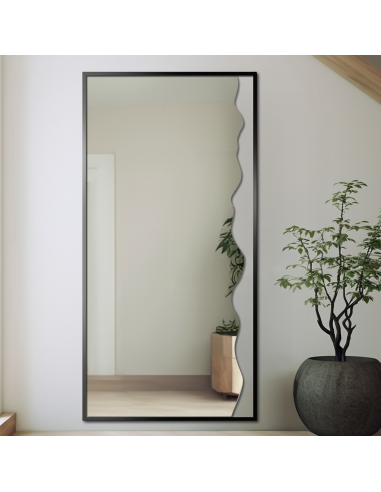 Dekoratívne zrkadlo v čiernom MDF...