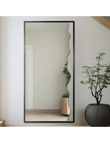 Dekoratívne zrkadlo v čiernom MDF ráme - WIENA V RÁME