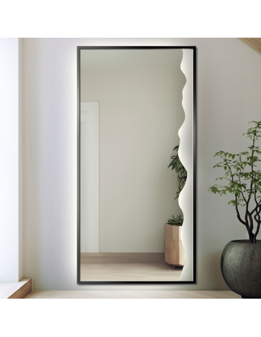 Dekoratívne zrkadlo v čiernom MDF...