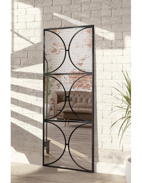 Loftové zrkadlo s priečkami – HEBE – farba rámu na výber