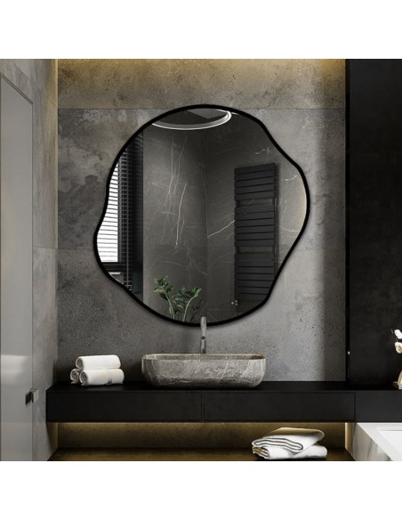 Zrkadlo s organickým tvarom v ráme - CYRKON V RÁME