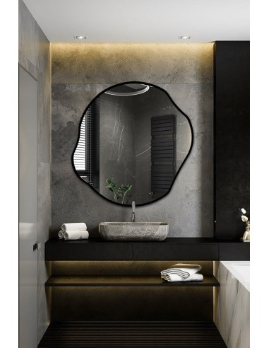 Zrkadlo s organickým tvarom v ráme -...