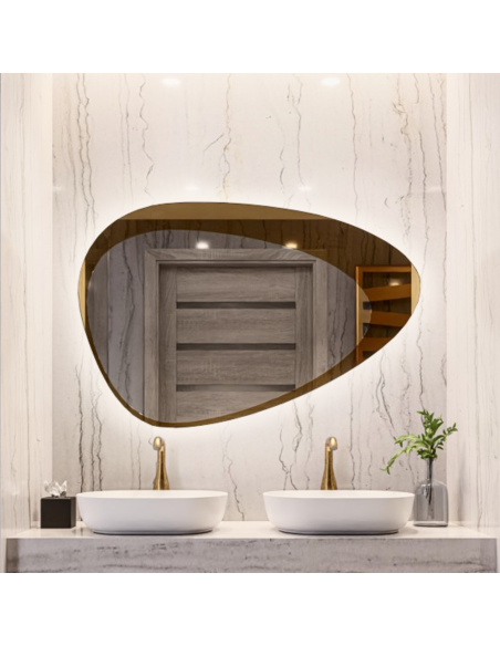 Zrkadlo s organickým tvarom s podsvietením - KALCYT LED