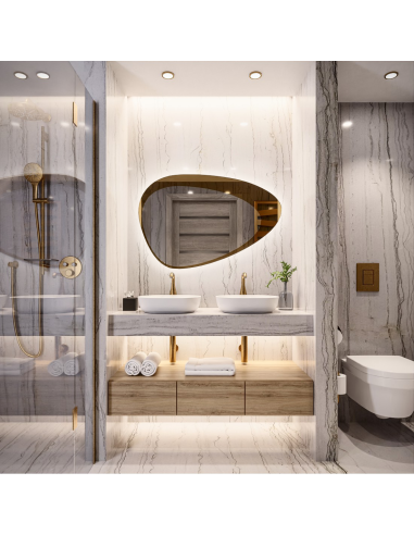 Zrkadlo s organickým tvarom s...