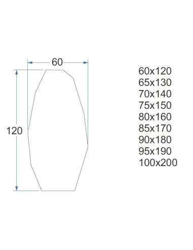 Dekoratívne zrkadlo s ostrým...