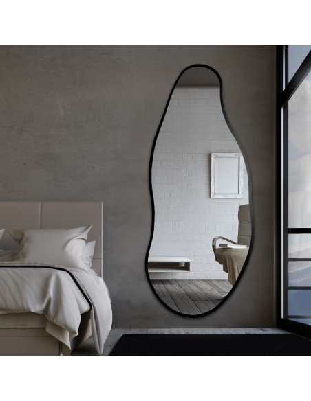 Zrkadlo s organickým tvarom v ráme - BARYT V RÁME