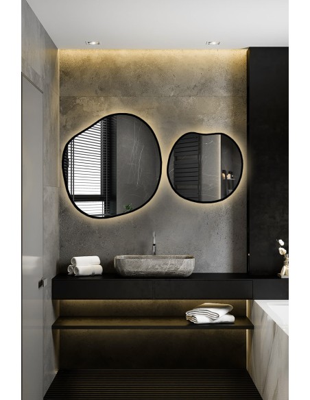 Zostava organických zrkadiel v ráme s podsvietením - SODALIT V RÁME LED