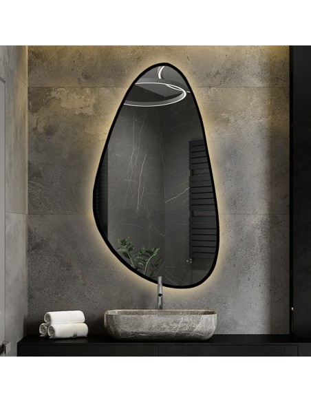 Zrkadlo s nepravidelným tvarom v ráme so svetlom - SYDERYT V RÁME LED