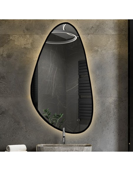 Zrkadlo s nepravidelným tvarom v ráme so svetlom - SYDERYT V RÁME LED