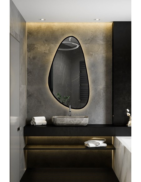 Zrkadlo s nepravidelným tvarom v ráme so svetlom - SYDERYT V RÁME LED