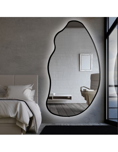 Zrkadlo s organickým tvarom v ráme so...