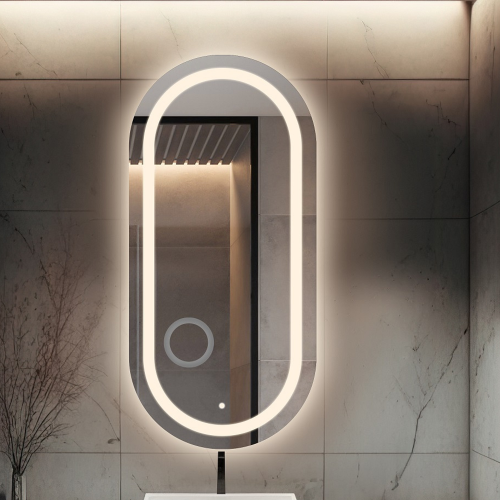 Kúpeľňové oválne zrkadlo so...