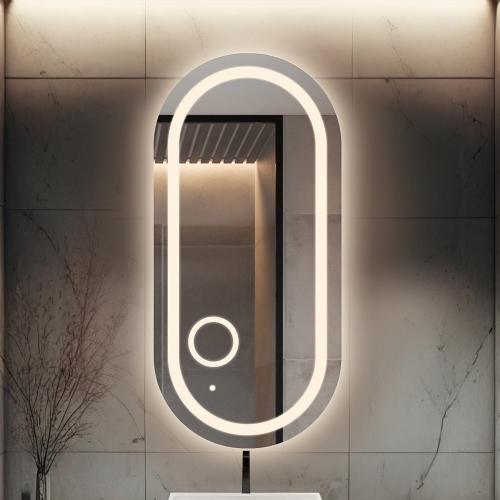 Kúpeľňové oválne zrkadlo s...